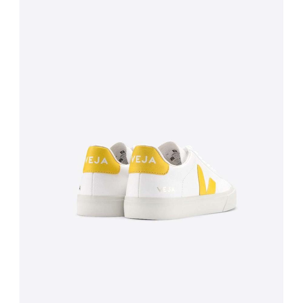 Low Tops Sneakers Barbati Veja CAMPO CHROMEFREE White/Yellow | RO 298QMA